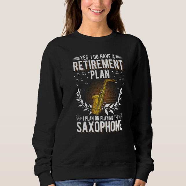 Saxophone Old Man Saxophone Player Grandpa Saxopho T Shirt (Framsida)