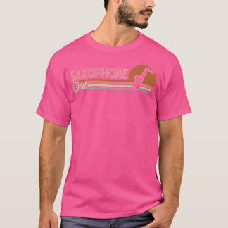 Saxophone Pappa För manar Far Retro Jazz Musician T Shirt
