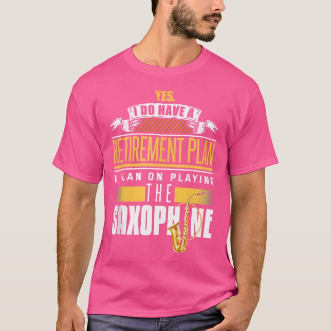 Saxophone Pension Shirt Jazz Retiree Saxophonis T (Framsida)