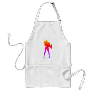 Saxophone Player Girl Apron Gift Förkläde