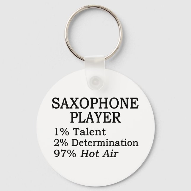 Saxophone Player Hett Luft Nyckelring (Framsida)