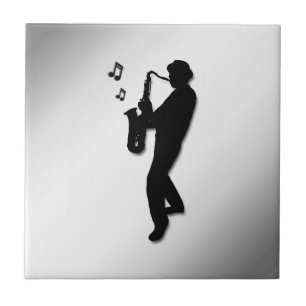 Saxophone Player Kakelplatta