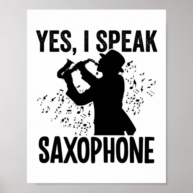 Saxophone Player | Musical Instrument Musician Poster (Framsidan)