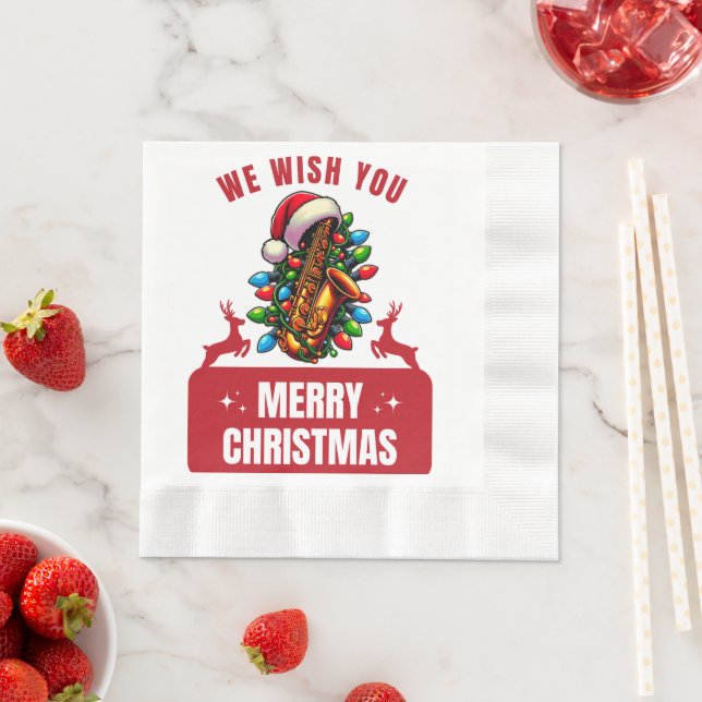 Saxophone Player saxofonist sax Pappersservett (Insitu)