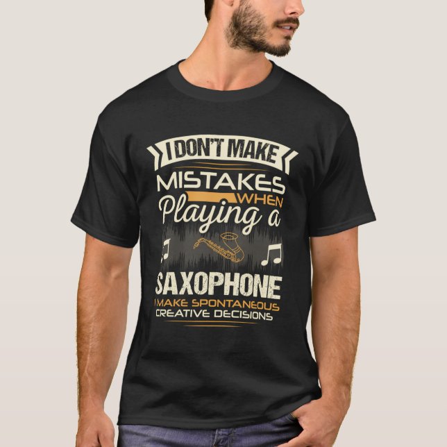 Saxophone Player T Shirt (Framsida)
