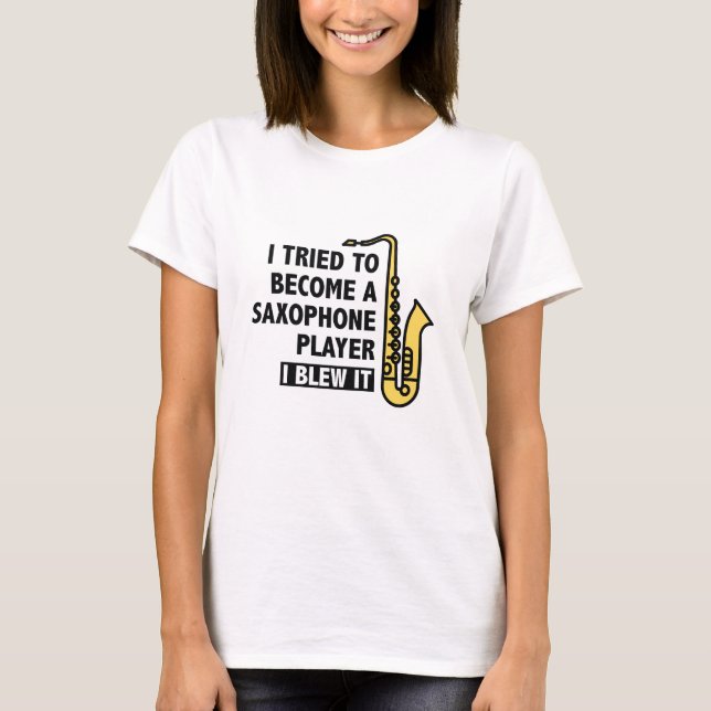 Saxophone Player T Shirt (Framsida)