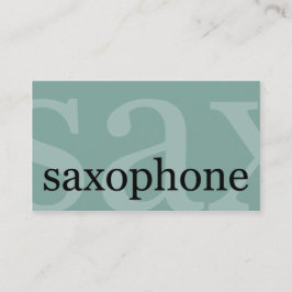 Saxophone Player Teacher Studio Musician Visitkort