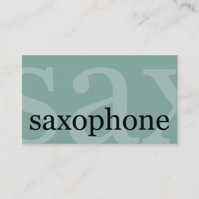 Saxophone Player Teacher Studio Musician Visitkort (Framsida)
