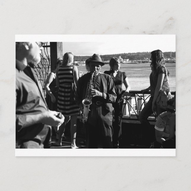 Saxophone Player Vykort (Framsida)