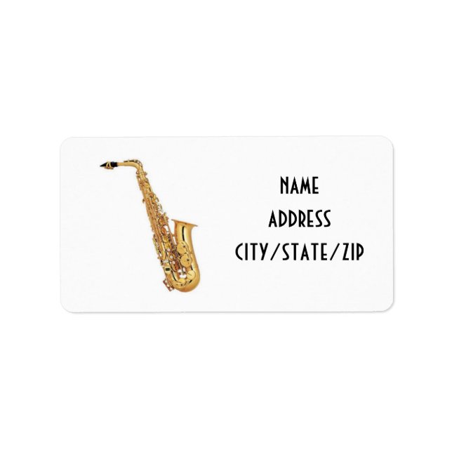 ***SAXOPHONE PLAYERS*** ADRESSETIKETTER (Framsidan)