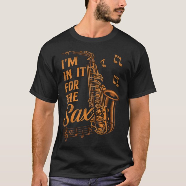Saxophone Pun I är i den för Sax T Shirt (Framsida)