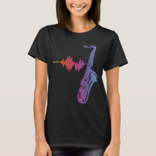 Saxophone Reeds Ljud Frequency Saxophonist Mouthp T Shirt