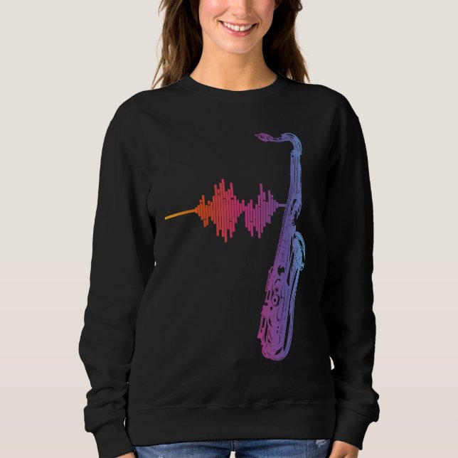 Saxophone Reeds Sound Frequency Saxophonist Mouthp T Shirt (Framsida)