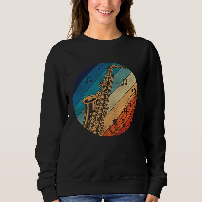 Saxophone Retro Vintage  1 T Shirt (Framsida)