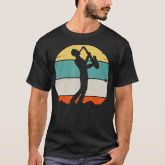 Saxophone saaxophonist Blues Music Retro Vintage T Shirt