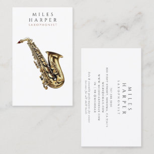 Saxophone saaxophonist Musician Lacher Visitkort