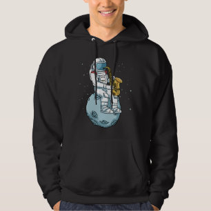 Saxophone saaxophonist presenterar Jazz Music Saxo Hoodie