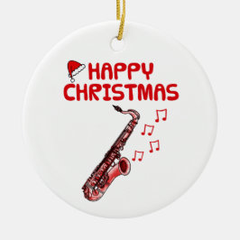 Saxophone Sax Player Musician jul Ornament
