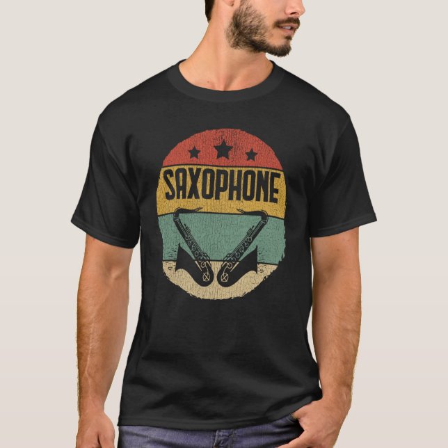 Saxophone Saxaphone Player Music Jazz Tenor 1 T Shirt (Framsida)