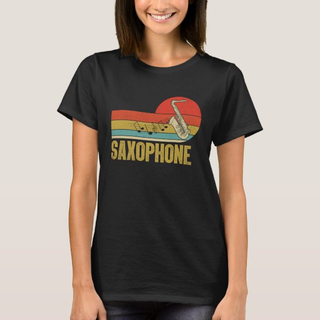 Saxophone Saxaphone Player Music Jazz Tenor  2 T Shirt (Framsida)
