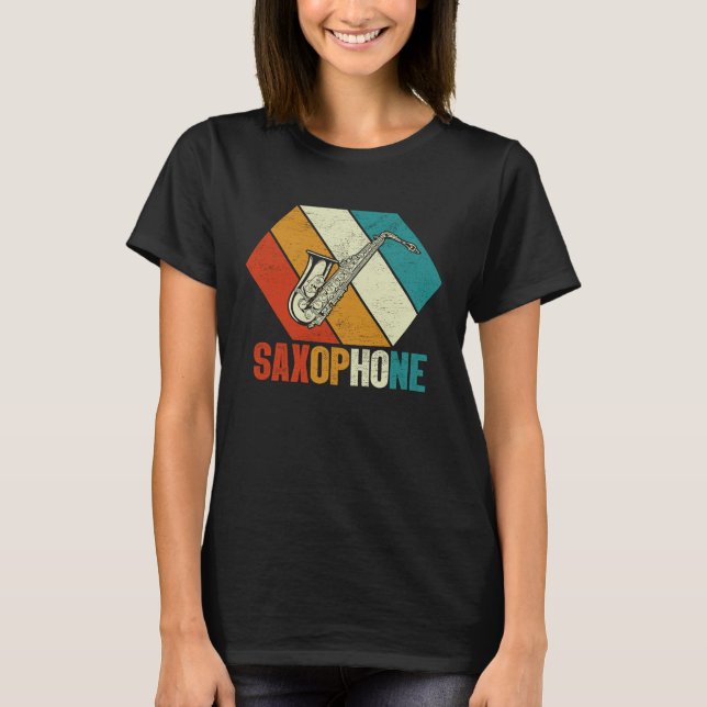 Saxophone Saxaphone Player Music Jazz Tenor  3 T Shirt (Framsida)