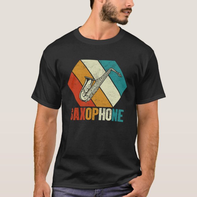Saxophone Saxaphone Player Music Jazz Tenor  3 T Shirt (Framsida)