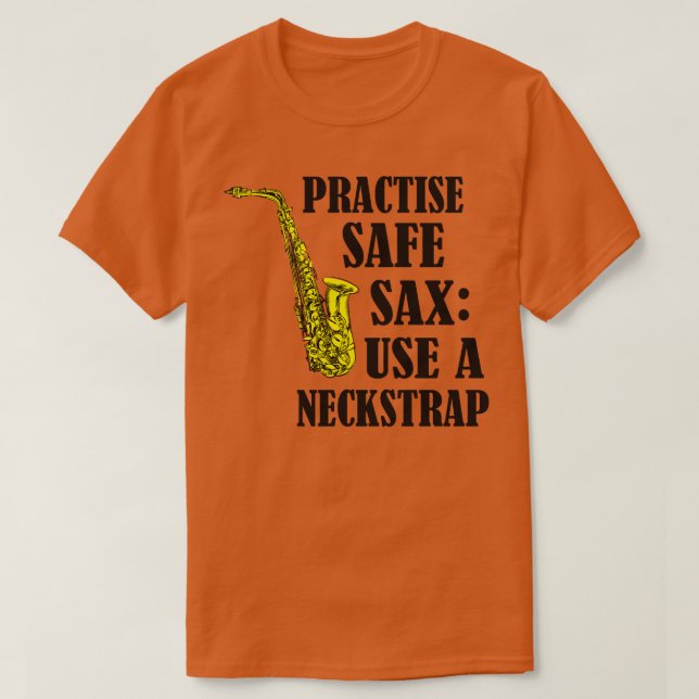 Saxophone saxophonist lustig t shirt (Design framsida)