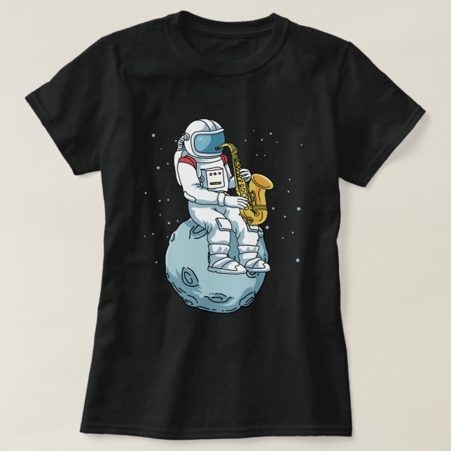 Saxophone Shirt Manar Women Saxophonist Gifts Jazz T Shirt (Design framsida)