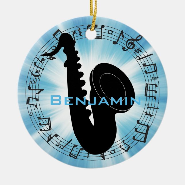 Saxophone Silhouette Design Ornament (Framsidan)
