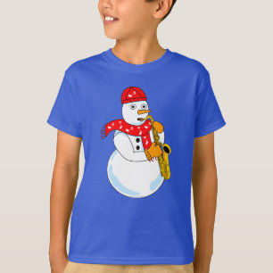 Saxophone Snögubbe T Shirt