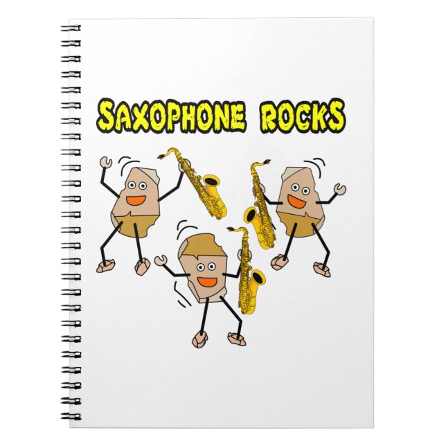 Saxophone Sten Anteckningsbok (Framsidan)