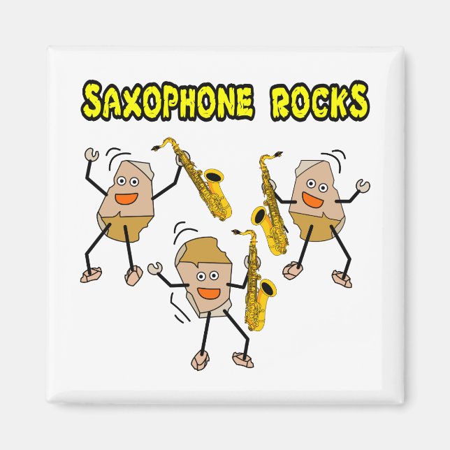 Saxophone Sten Magnet (Framsidan)