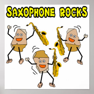Saxophone Sten Poster