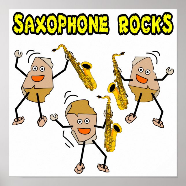 Saxophone Sten Poster (Framsidan)
