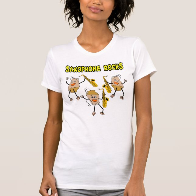 Saxophone Sten T Shirt (Framsida)