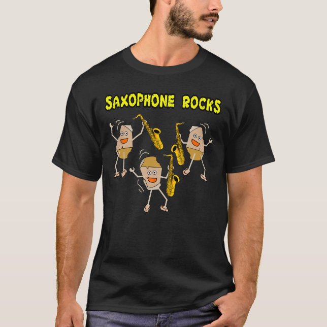 Saxophone Sten T Shirt (Framsida)