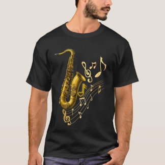Saxophone T-Shirt for Music Älskare