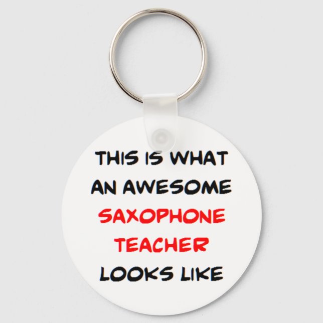 saxophone teacher, awesome nyckelring (Framsida)