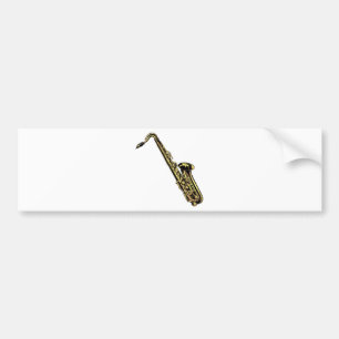 Saxophone Teckning Bildekal