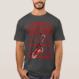 Saxophone Ugly jul Saxophonist Musician T Shirt