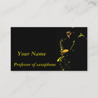 Saxophones lärare visitkort