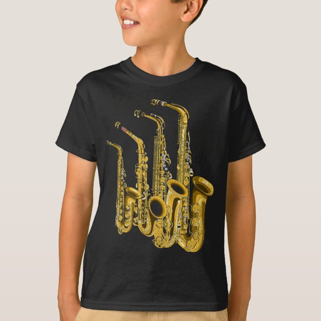 Saxophonist Musical Instrument Saxophone Player Sa T Shirt (Framsida)