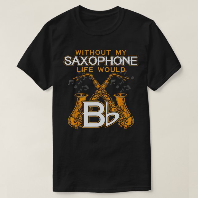 Saxophonist presenterar Jazz Music Musician Saxoph T Shirt (Design framsida)