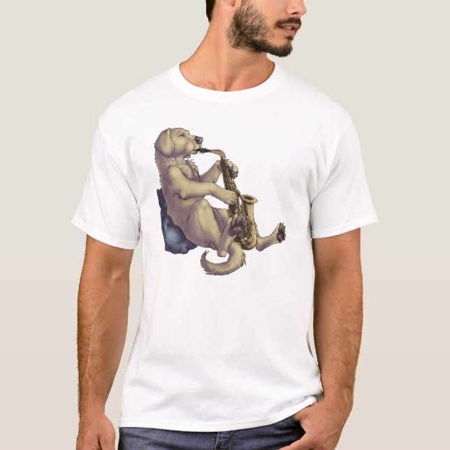 saxpup t-shirt (Framsida)