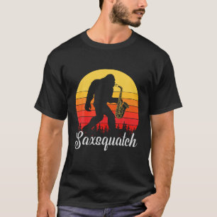 Saxquatch Sasquatch Saxophone Funny Bigfoot Pun T Shirt