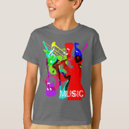 Saxspelaremusikalen instrumenterar grafisk t shirt