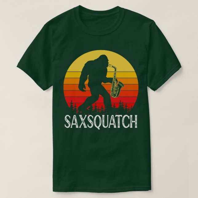 Saxsquatch Retro Sunset T Shirt (Design framsida)