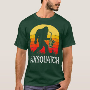 Saxsquatch Retro Sunset T Shirt