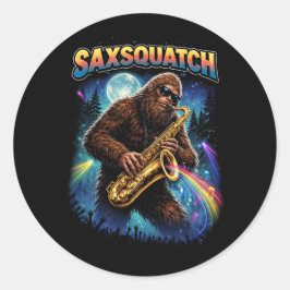 Saxsquatch Runt Klistermärke