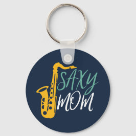 Saxy Mamma Funny Saxophone Player Mor Nyckelring